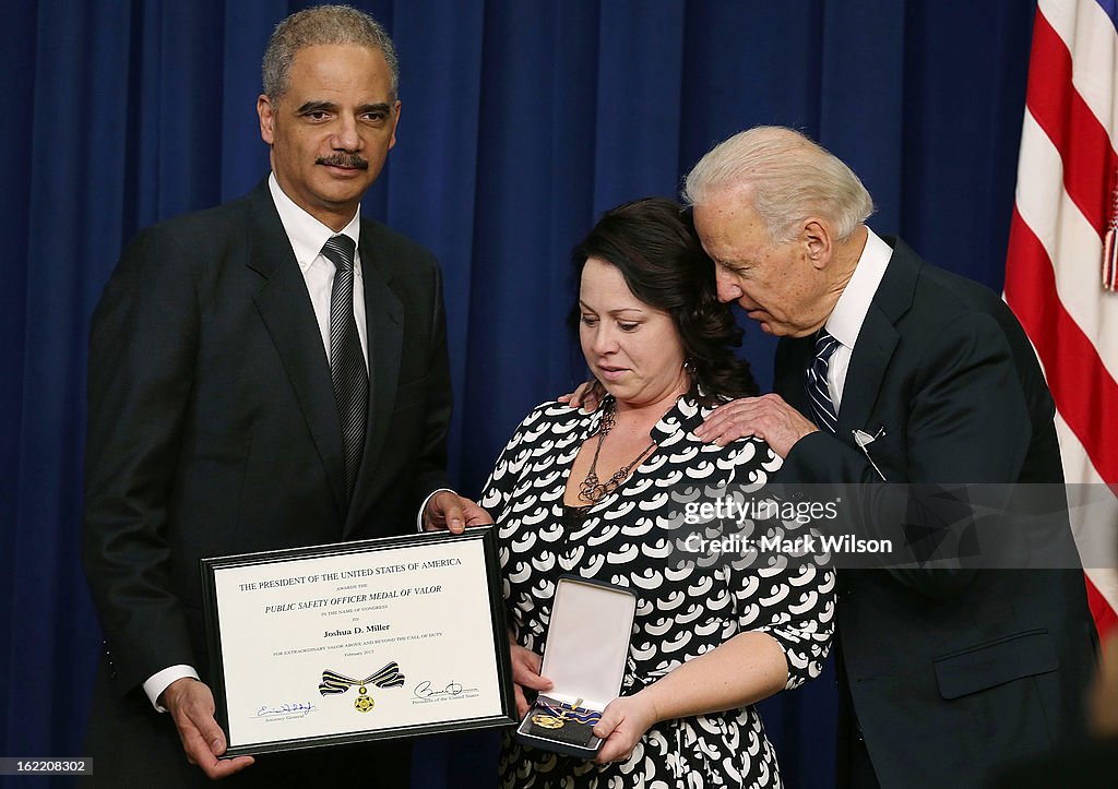 Biden And Holder Host Medal Of Valor Ceremony In Washington