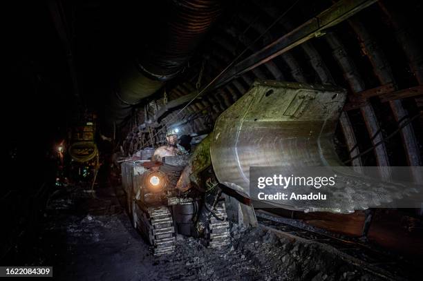 Miner works in the CSM mine, the last mine in the Czech Republic where hard coal is still mined in Stonava , Czech Republic on August 16, 2023....