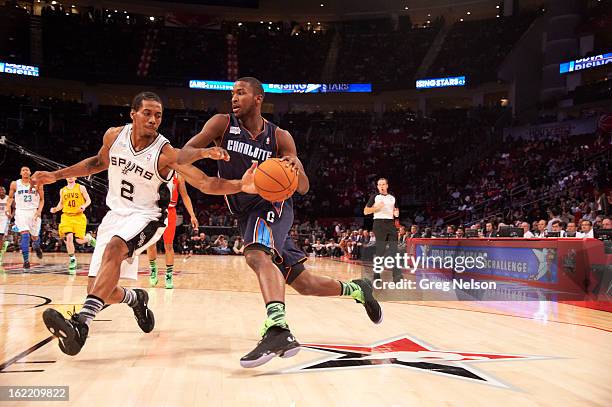 Rising Stars Challenge: Charlotte Bobcats Michael Kidd-Gilchrist in action vs San Antonio Spurs Kawhi Leonard during All-Star Weekend at Toyota...