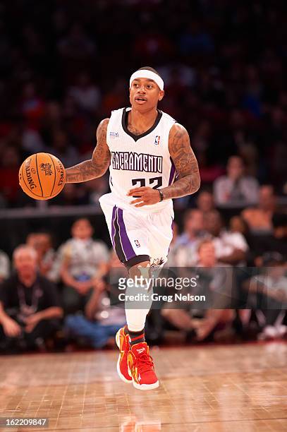 Rising Stars Challenge: Sacramento Kings Isaiah Thomas in action during All-Star Weekend at Toyota Center. Houston, TX 2/15/2013 CREDIT: Greg Nelson