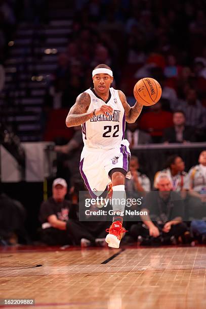 Rising Stars Challenge: Sacramento Kings Isaiah Thomas in action during All-Star Weekend at Toyota Center. Houston, TX 2/15/2013 CREDIT: Greg Nelson