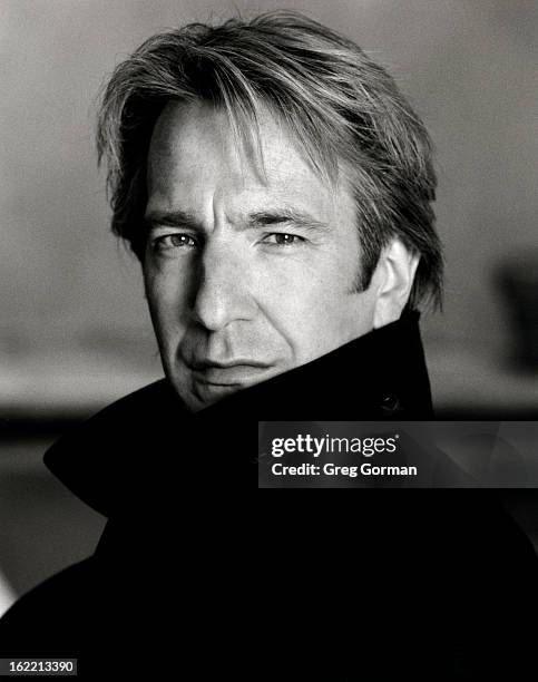 Actor Alan Rickman is photographed for Self Assignment on January 1, 1991 in Los Angeles, California.