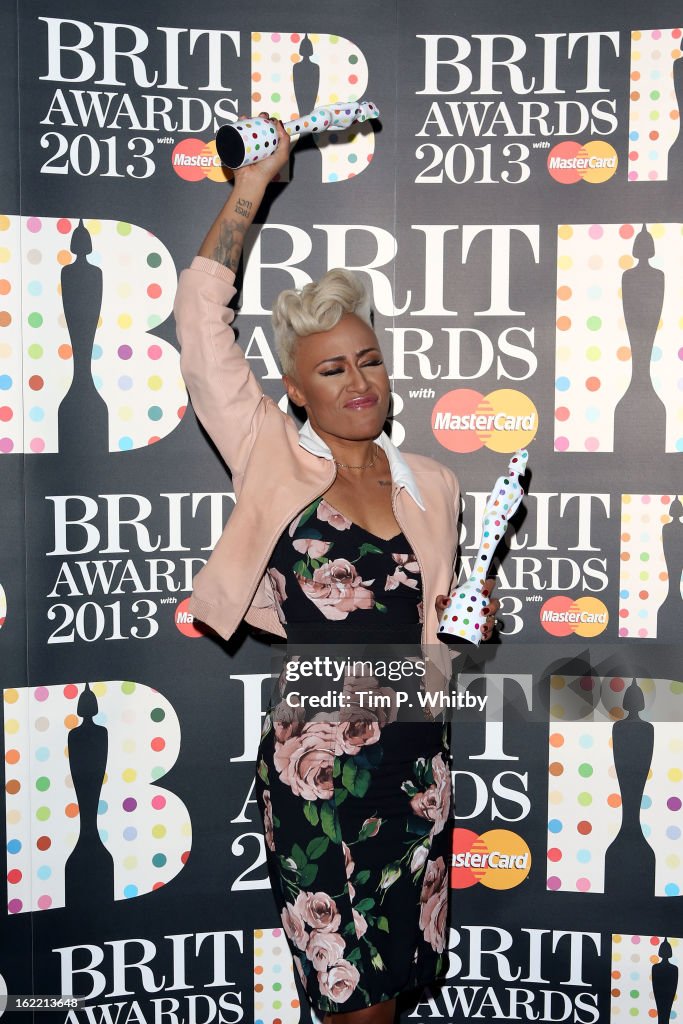 Brit Awards 2013 - Press Room