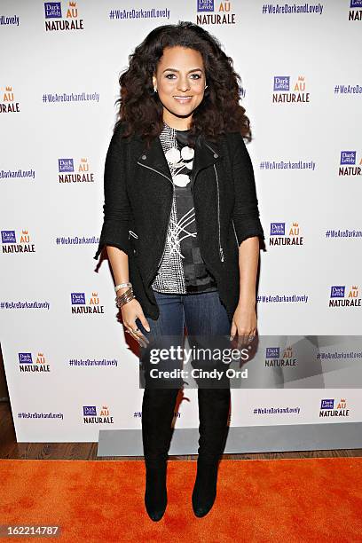 Singer Marsha Ambrosius attends the Dark and Lovely "Au Naturale" and "Curl Power" Launch Party at Arena on February 20, 2013 in New York City.