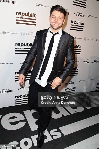 Singer-songwriter Chris Richardson attends the Republic Records post GRAMMY party at the Emerson Theatre on February 10, 2013 in Hollywood,...