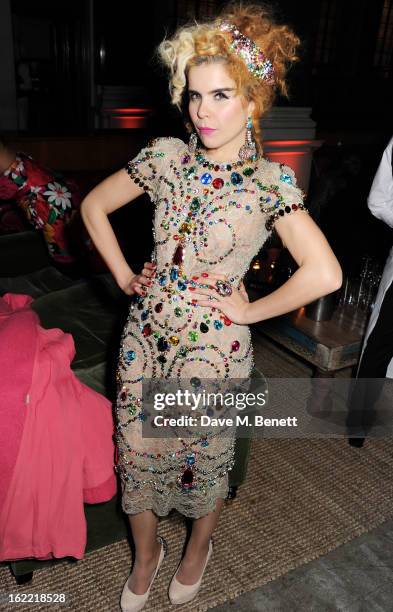 Paloma Faith attends the Universal Music Brits Party hosted by Bacardi at the Soho House pop-up on February 20, 2013 in London, England.