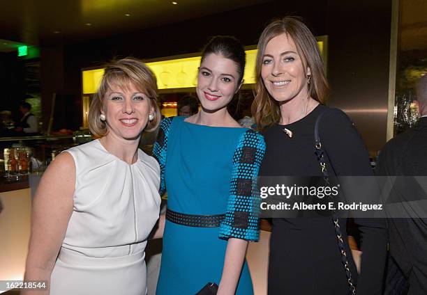 Sharon Waxman, CEO and Editor in Chief of TheWrap, actress Mary Elizabeth Winstead and director Kathryn Bigelow attend TheWrap 4th Annual Pre-Oscar...