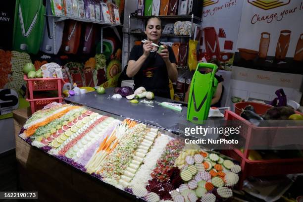 Chef offers an exhibition where suppliers of bakery and pastry tools offer their products during the Expo Pan at the World Trade Center in Mexico...