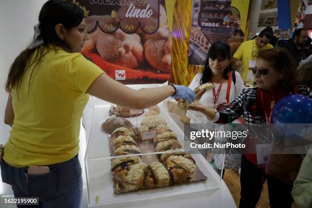 Sample of sweet bread of different figures where suppliers of bakery and pastry tools offer their products during the Expo Pan at the World Trade...