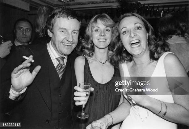 English actors Richard Briers , Cheryl Kennedy and Penelope Keith, 22nd December 1976.