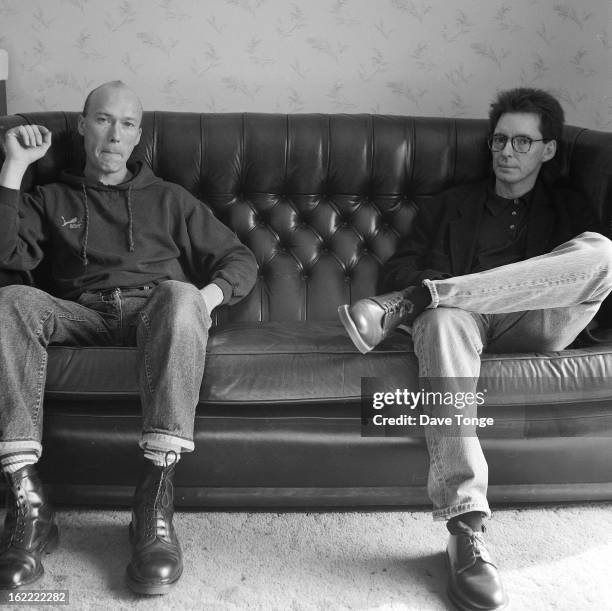 Former rhythm section of The Jam, Rick Buckler and Bruce Foxton, pose for portraits circa 1994. They released a joint autobiography of their time in...