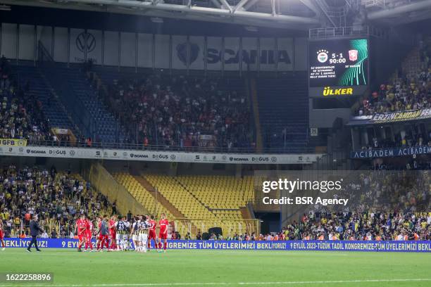General view of Stadium during the UEFA Conference League - Play-offs - 1st leg match between Fenerbahce and FC Twente at Ulker Fenerbahce Sukru...