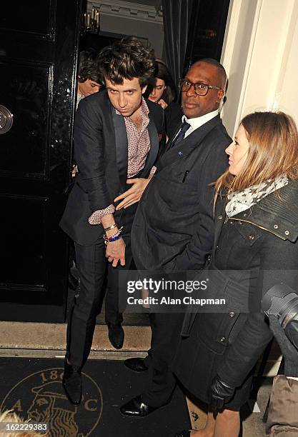 Nick Grimshaw sighting at the Arts Club for the Sony BRITS after party on February 20, 2013 in London, England.