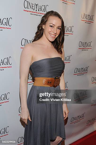 April Billingsley attends 4th Annual LA Cinemagic International Film And Television Festival Opening Reception With Guest Of Honor Julian Sands at...