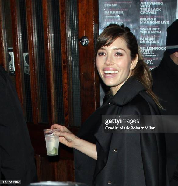 Jessica Biel at The Kentish Town forum for Justin Timberlakes live show on February 20, 2013 in London, England.