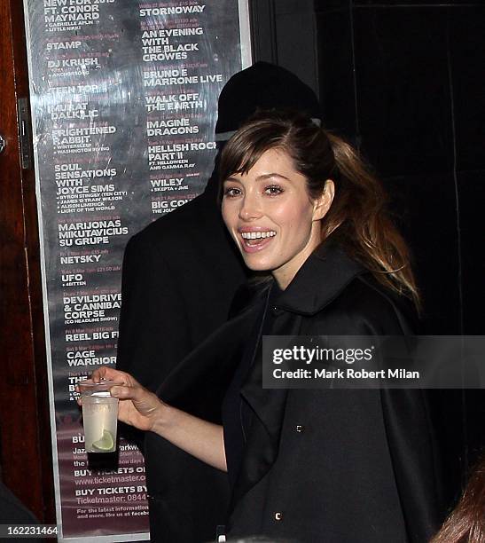 Jessica Biel at The Kentish Town forum for Justin Timberlakes live show on February 20, 2013 in London, England.