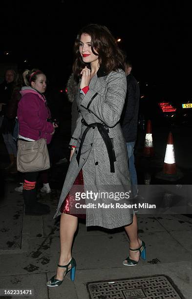 Gemma Arterton at The Kentish Town forum for Justin Timberlakes live show on February 20, 2013 in London, England.