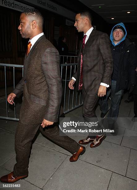 Gill and Marvin Humes at The Kentish Town forum for Justin Timberlakes live show on February 20, 2013 in London, England.