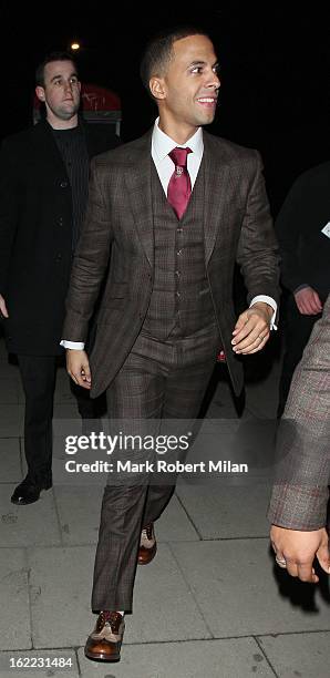 Marvin Humes at The Kentish Town forum for Justin Timberlakes live show on February 20, 2013 in London, England.