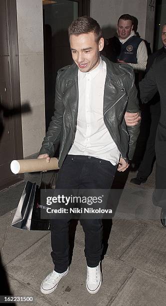 Liam Payne sighting on February 20, 2013 in London, England.