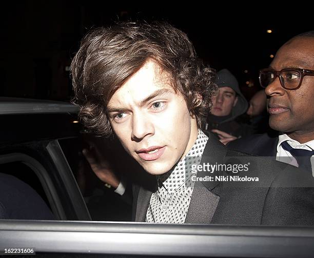 Harry Styles sighting on February 20, 2013 in London, England.