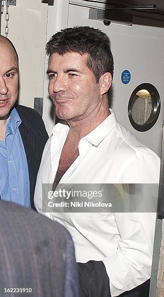 Simon Cowell sighting on February 20, 2013 in London, England.