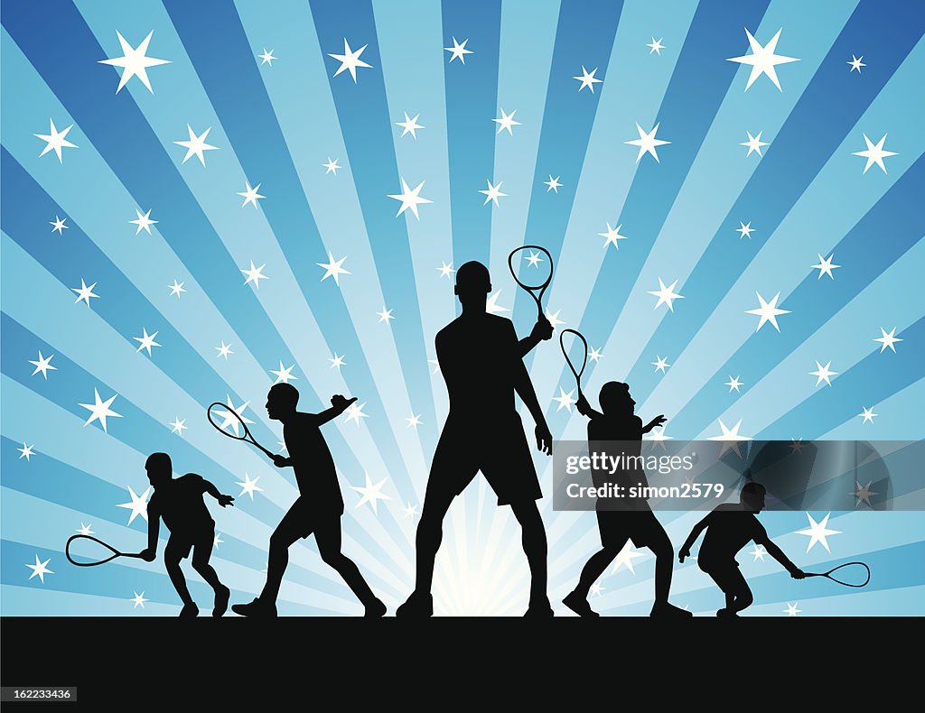 Squash silhouettes abstract