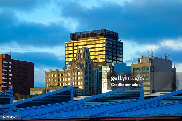 downtown office buildings in hamilton ontario canada - ontario canada stock pictures, royalty-free photos & images