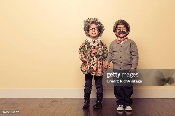 happy couple - child playing dress up bildbanksfoton och bilder