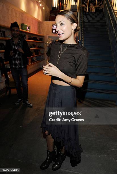 Nicole Richie attends HelloGiggles and Satine's Exclusive Trunk Show By One Jewelry on February 20, 2013 in Los Angeles, California.