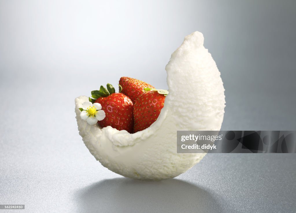 Ice-cream with decoration