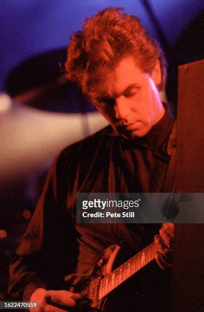 John Valentine Carruthers, guitarist with Siouxsie and The Banshees performs on stage at St James's Church, Piccadilly, on April 10th, 1985 in...