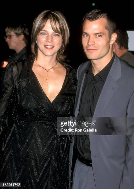 Alexis Knief and Timothy Olyphant attend the premiere of "Rockstar" on September 4, 2000 at Mann Village Theater in Westwood, California.
