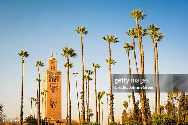 marrakech de koutoubia - marrakesh imagens e fotografias de stock