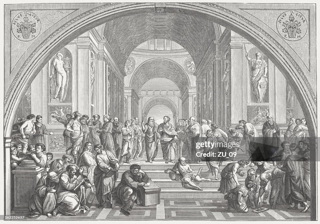 The School of Athens (Vatican) by Raffael, published in 1873