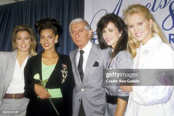 Actress Tea Leoni, Actress Sandra Canning, Producer Aaron Spelling, Actress Karen Kopins, and Actress Claire Yarlett attend the Press Conference to...