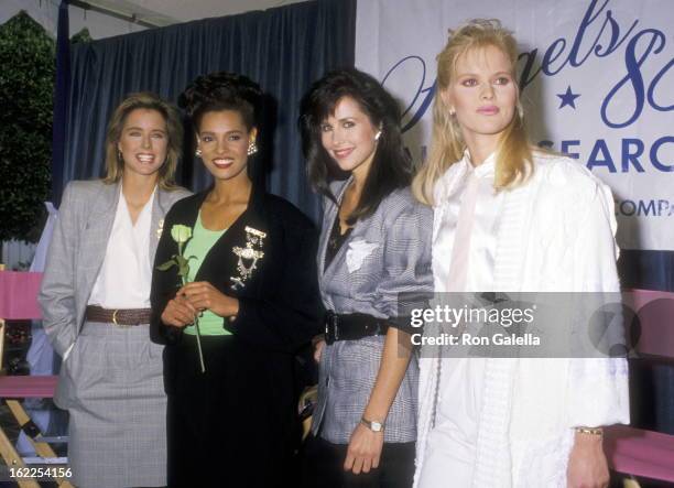 Actress Tea Leoni, Actress Sandra Canning, Actress Karen Kopins, and Actress Claire Yarlett attend the Press Conference to Announce the Cast of the...