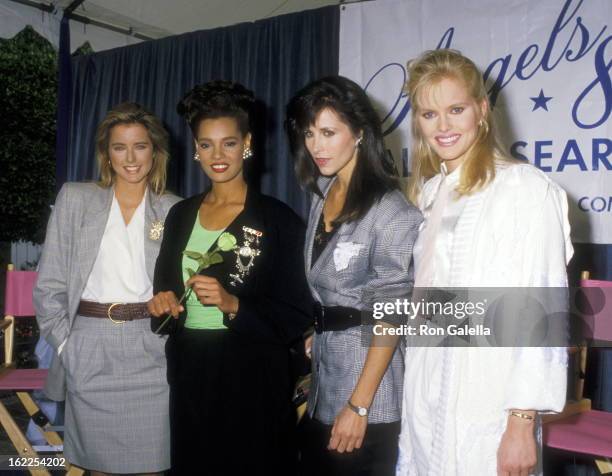 Actress Tea Leoni, Actress Sandra Canning, Actress Karen Kopins, and Actress Claire Yarlett attend the Press Conference to Announce the Cast of the...