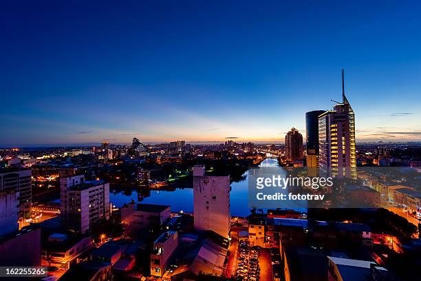 tainan city night skyline - tainan stock pictures, royalty-free photos & images