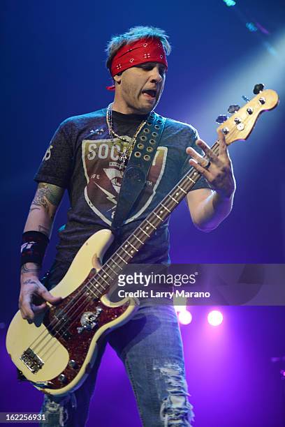 Todd Harrell of 3 Doors Down performs at BB&T Center on February 20, 2013 in Sunrise, Florida.