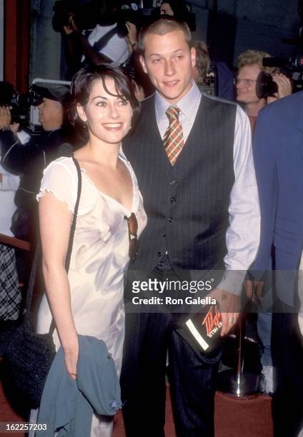 Actress Roxanne Zal and actor Corin Nemec attends the "Beverly Hills Cop III" Hollywood Premiere on May 22, 1994 at Mann's Chinese Theatre in...