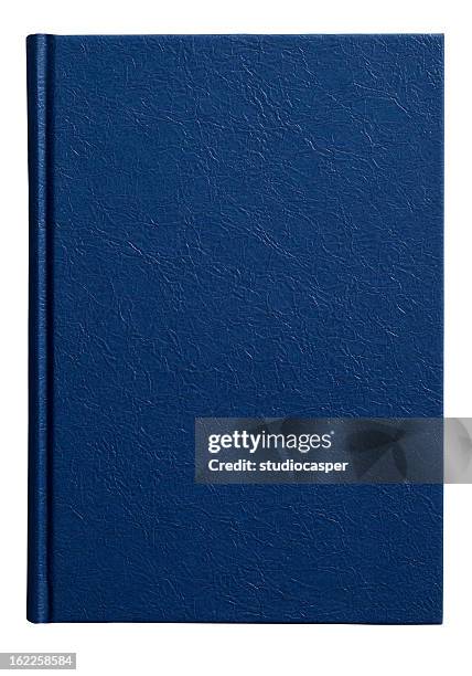 blank book(with clipping path) - book blue stockfoto's en -beelden