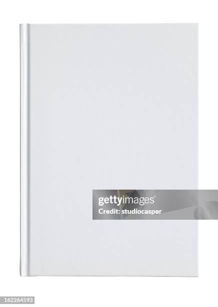 leere buch (with clipping path - white book stock-fotos und bilder