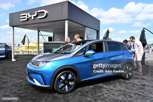 Dolphin all electric EV is displayed during the British Motor Show at Farnborough International Exhibition Centre on August 17, 2023 in Farnborough,...