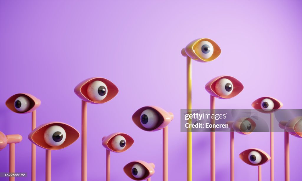 Abstract eyes looking around
