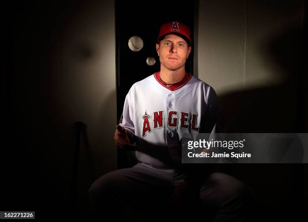 Josh Hamilton poses during the Los Angeles Angels of Anaheim Photo Day on February 21, 2013 in Tempe, Arizona.