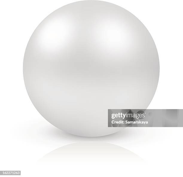 pearl - white sphere stock illustrations