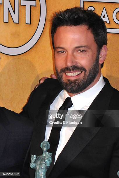 Director/Actor Ben Affleck poses backstage during The 19th Annual Screen Actors Guild Awards at The Shrine Auditorium on January 27, 2013 in Los...