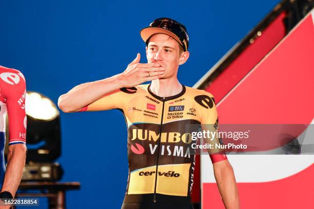 Jonas Vinegegaard of Jumbo Visma during the La Vuelta 23 Team Presentation of the 78th Tour of Spain 2023. On August 24, 2023 in Barcelona, Spain.