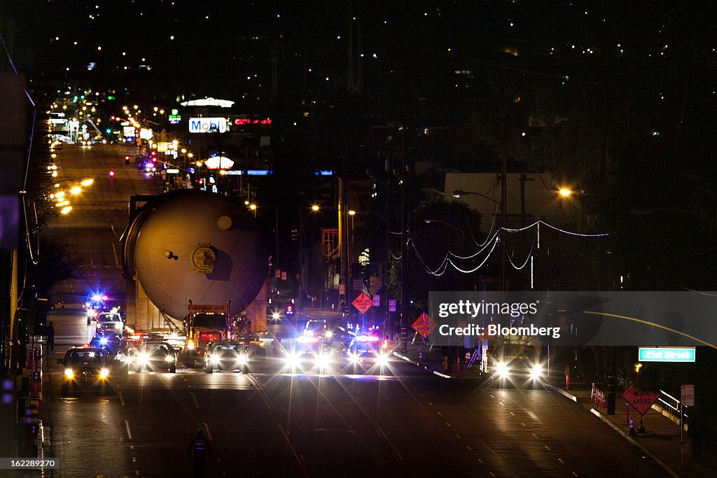 Chevron Transports Giant Steel Coke Drums To El Segundo Refinery